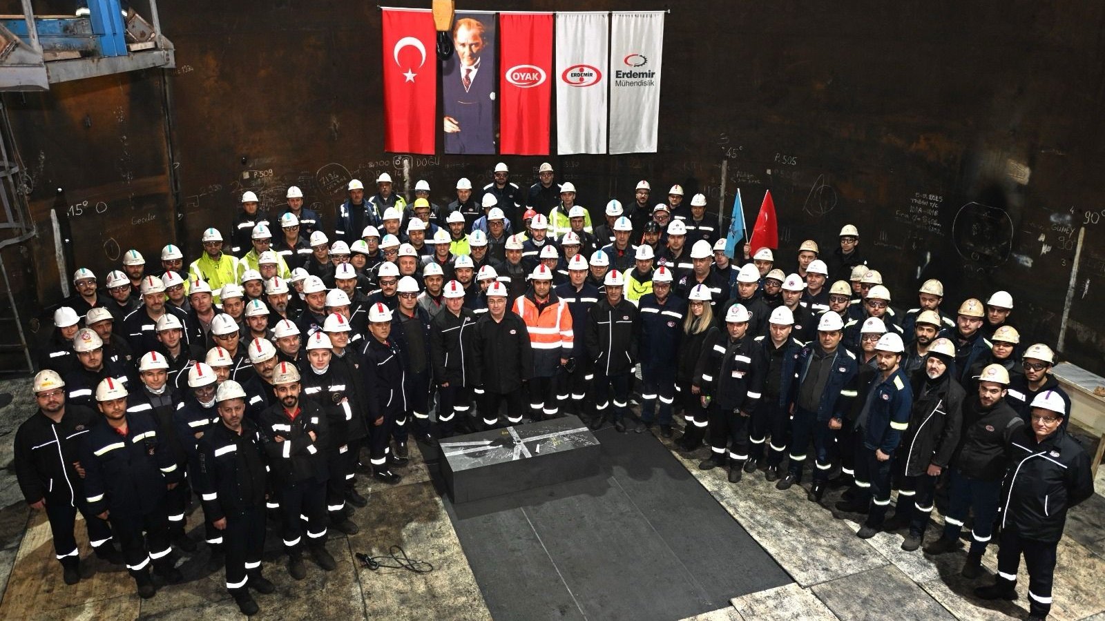 Erdemir 1.yüksek fırında refrakter örüm töreni yapıldı