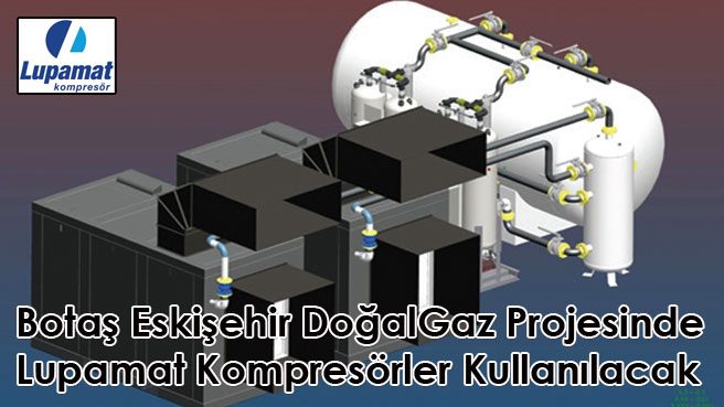 Botaş Eskişehir Doğal Gaz Projesinde Lupamat Kompresörler Kullanılacak
